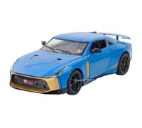 Modellino auto scala 1:24 For Nissan GT-R50 Modello GT-R Auto Sportiva In Lega Pressofusa Suono E Luce Le Porte Possono Essere Aperte Sul Retro Modellino auto lega(GT-R50 Blue)