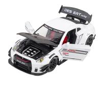 Modellino auto scala 1:24 For Nissan GT-R50 Modello GT-R Auto Sportiva In Lega Pressofusa Suono E Luce Le Porte Possono Essere Aperte Sul Retro Modellino auto lega(GT-R White)