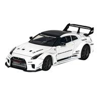 Modellino auto scala 1:24 For Nissan GTR R35 CSR2 Modello Supercar Lega Pressofusa Auto Sportiva Suono E Luce Tirare Indietro Modellino auto lega(CSR2 White)