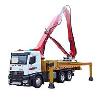 Modellino auto scala 1:24 For Rimorchio A Pianale Modello Autocarro Pompa For Cemento Modello Veicolo Lega Con Apertura Della Porta Suono E Luce Modellino auto lega(JD8398 Red)