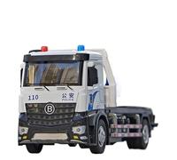 Modellino auto scala 1:24 For Rimorchio A Pianale Modello Autocarro Pompa For Cemento Modello Veicolo Lega Con Apertura Della Porta Suono E Luce Modellino auto lega(JD8708 White)