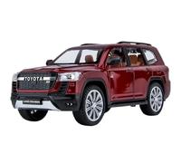 Modellino auto scala 1:24 For Toyota Land Cruiser LC300 GR Modello Di Auto In Lega Con Suono Di Simulazione Elevato E Auto In Lega Leggera Modellino auto lega(Red A)