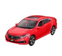 Modellino auto scala 1:32 2021 Nuovo For Honda Civic Modello Auto Lega Pressofusa Metallo Fusione Luci Suoni Auto Squisita Collezione Ornamenti Modellino auto lega(Red-withbox)