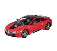 Modellino auto scala 1:32 For BMW I8 Modello Auto Lega Suono Simulazione Veicoli Metallo Leggero Collettiva Decorazione Della Casa Ornamenti Squisiti Modellino auto lega(Red)