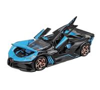 Modellino auto scala 1:32 For Bugatti Bolide Modello Auto Sportiva Lega Modello Metallo Pressofuso Con Suono E Luce Modello A Trazione Posteriore Modellino auto lega(Blue With box)