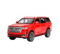 Modellino auto scala 1:32 For Cadillac Escalade Fuoristrada Simulazione Veicolo Modello Lega Metallo Pressofuso Suono Luce Pull Back Da Collezione Modellino auto lega(Red)