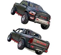 Modellino auto scala 1:32 For Dodge Ram Pick-up Modello Lega Suono Luce Forza Posteriore Pressofusione Squisita Collezione Modelli Auto Ornamenti Modellino auto lega(Black box)