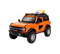 Modellino auto scala 1:32 For Ford Bronco Lima Modello Lega Pressofusa Metallo Modificato Fuoristrada Modello Simulazione Suono Luci Ornamenti Modellino auto lega(Orange)