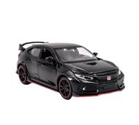 Modellino auto scala 1:32 For Honda TYPE R Hatchback Modello Auto Lega Pressofusa Con Suono E Luce Modello Auto Sportiva A Trazione Posteriore Modellino auto lega(Black)