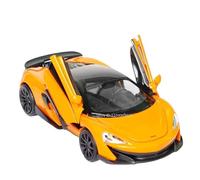 Modellino auto scala 1:32 For Il Modello McLaren 600LT, Auto In Lega Pressofusa, Suono E Luce, 3 Porte Apribili E Funzione Di Retromarcia Modellino auto lega(Yellow Guidepost)