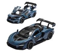 Modellino auto scala 1:32 For La McLaren Senna, Auto Sportiva In Lega, Modello In Metallo Pressofuso, Suono E Luce, Ornamenti Da Tavolo A Scomparsa Modellino auto lega(Blue box)