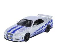 Modellino auto scala 1:32 For Nissan Skyline Ares GTR R34 Modello Di Auto Sportiva Pressofusa In Lega Di Metallo, Modello In Scala Di Simulazione Modellino auto lega(Silver box)