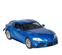 Modellino auto scala 1:32 For Toyota GR SUPRA Speed and Furious Super Sportiva Lega Modello Auto Suono Luce Pull Back Pressofuso Ornamenti Modellino auto lega(Blue With box)