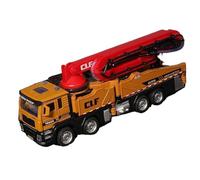 Modellino auto scala Modello Autocarro Con Pompa For Calcestruzzo Lega Pressofusa Scala 1:32 Con Suono Luci Porte Apribili Modello Veicolo Modellino auto lega(Yellow)