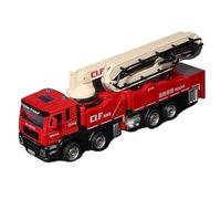 Modellino auto scala Modello Autocarro Con Pompa For Calcestruzzo Lega Pressofusa Scala 1:32 Con Suono Luci Porte Apribili Modello Veicolo Modellino auto lega(Red)