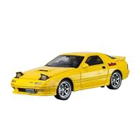 Modellino auto scala Modello Di Auto In Lega Pressofusa In Scala 1:32 For Mazda RX7 Initial D Con Suono E Luci. Modellino auto lega(Yellow)