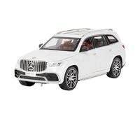 Modellino auto scala Modello Di Auto In Scala 1:24 For Mercedes-Benz GLS63 AMG SUV In Lega Pressofusa, Serie Luci E Suoni Modellino auto lega(White box)