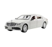 Modellino auto scala Modello In Miniatura Di Auto Pressofusa In Lega Con Luci, Scala 1:24 For Mercedes-Benz E300eL W140 320 SEL Modellino auto lega(E300eL White)