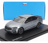 MODELLINO AUTO STATICO ABREX SKODA OCTAVIA IV RS 2020 BLU GRIGIO SCALA 1/43