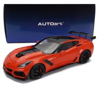 MODELLINO AUTO STATICO AUTOART CHEVROLET CORVETTE C7 ZR1 2017 ARANCIO SCALA 1/18
