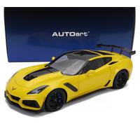MODELLINO AUTO STATICO AUTOART CHEVROLET CORVETTE C7 ZR1 2017 GIALLO SCALA 1/18