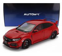 MODELLINO AUTO STATICO AUTOART HONDA CIVIC TYPE R FK8 2021 ROSSO SCALA 1/18