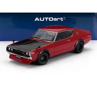 MODELLINO AUTO STATICO AUTOART NISSAN SKYLINE 1973 GT-R KPGC110 TUNED ROSSO 1/18