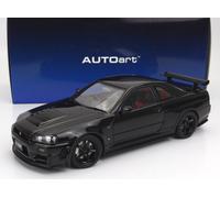 MODELLINO AUTO STATICO AUTOART NISSAN SKYLINE GT-R R34 Z-TUNE 2002 NERO 1/18