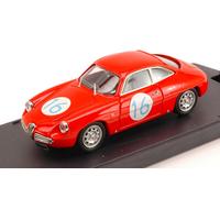 MODELLINO AUTO STATICO BANG ALFA ROMEO GIULIETTA SZ #16 TARGA FLORIO 1962 1/43
