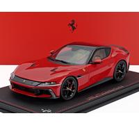 MODELLINO AUTO STATICO BBR FERRARI 12CILINDRI V12 830CV 2024 ROSSO VETRINA 1/18