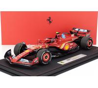 MODELLINO AUTO STATICO BBR FERRARI F1 SF24 SAINZ MONACO GP 2024 VETRINA 1/18