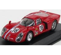 MODELLINO AUTO STATICO BEST ALFA ROMEO 33.2 COUPE #38 TEST LE MANS 1968 1/43