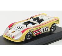MODELLINO AUTO STATICO BEST MODEL PORSCHE FLUNDER WATKINS-GLEN 1974 GIALLO 1/43