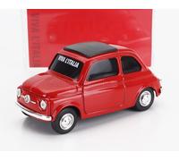 MODELLINO AUTO STATICO BRUMM FIAT 500 ROSSO BANDIERA ITALIANA SCALA 1:43
