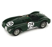 MODELLINO AUTO STATICO BRUMM JAGUAR C TYPE LE MANS 1951 JOHNSON-BIONDETTI 1:43