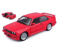 MODELLINO AUTO STATICO BURAGO BMW M3 E30 1988 ROSSO MODELLISMO SCALA 1:24