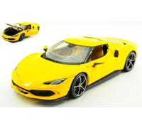 MODELLINO AUTO STATICO BURAGO FERRARI 296 GTB 2023 GIALLO MODELLISMO SCALA 1:18