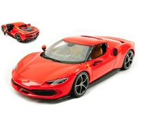 MODELLINO AUTO STATICO BURAGO FERRARI 296 GTB 2023 ROSSO MODELLISMO SCALA 1:18