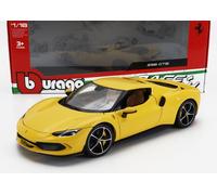 MODELLINO AUTO STATICO BURAGO FERRARI 296 GTB HYBRID V6 2021 GIALLO SCALA 1/18