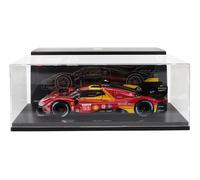 MODELLINO AUTO STATICO BURAGO FERRARI 499P LE MANS 2024 GIOVINAZZI CALADO 1/18