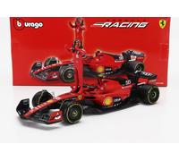 MODELLINO AUTO STATICO BURAGO FERRARI F1 SF23 #55 FIGURE SAINZ 2023 SCALA 1/24