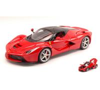 MODELLINO AUTO STATICO BURAGO FERRARI LAFERRARI 2013 ROSSO VETRINA SCALA 1:18