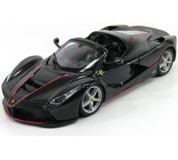 MODELLINO AUTO STATICO BURAGO FERRARI LAFERRARI APERTA SPIDER 2016 NERO 1/24