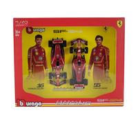 MODELLINO AUTO STATICO BURAGO FERRARI SET F1 2x SF24 LECLERC SAINZ SCALA 1/43
