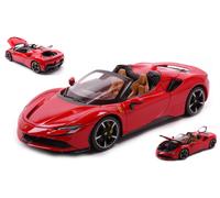 MODELLINO AUTO STATICO BURAGO FERRARI SF90 STRADALE SPIDER 2020 ROSSO SCALA 1:18