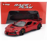 MODELLINO AUTO STATICO BURAGO FERRARI SF90 XX STRADALE 2024 ROSSO SCALA 1/18
