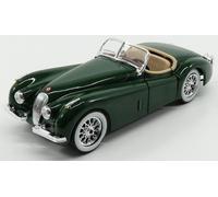 MODELLINO AUTO STATICO BURAGO JAGUAR XK120 CABRIOLET 1953 VERDE SCALA 1/24