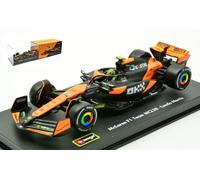 MODELLINO AUTO STATICO BURAGO MCLAREN MCL38 2024 LANDO NORRIS CON VETRINA 1/43