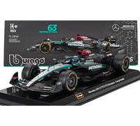 MODELLINO AUTO STATICO BURAGO MERCEDES GP F1 W15 2024 RUSSELL VETRINA SCALA 1/24