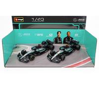 Bburago F1 Mercedes AMG W15E '24 Set di 2 modelli auto 1:43